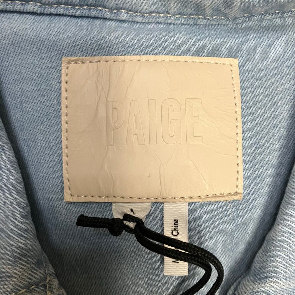 NWT PAIGE Women's Jaxsyn Denim Mini Dress Size 6 - Picture 6 of 9